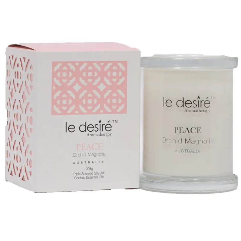 Le Desire Aromatherapy Soy Candle - Peace Orchid Magnolia 298g