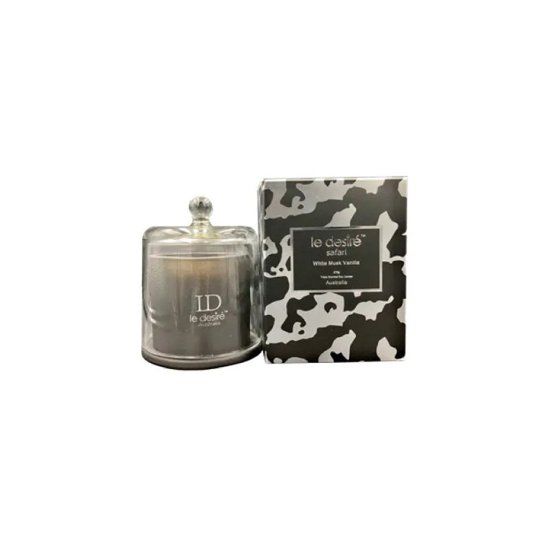 Le Desire Safari Soy Candle White Musk Vanilla